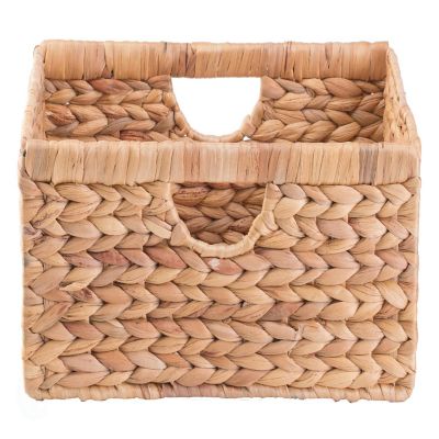 Wickerwise Foldable Natural Water Hyacinth Storage Bin, Small Image 2