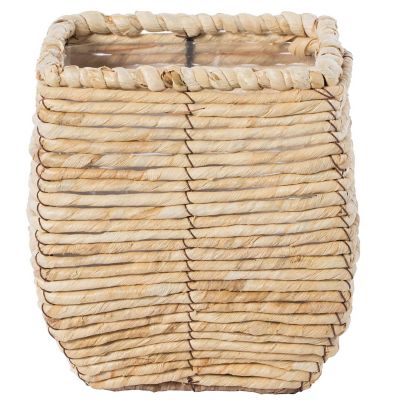 Wickerwise Woven Square Flower Pot Planter with Leak-Proof Plastic Lining- Small Image 3