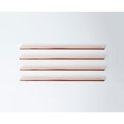 Wide Copper Cocktail Straws Image 1