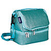 Wildkin Blue Glitter Two Compartment Lunch Bag Image 1