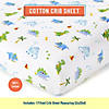 Wildkin Dinosaur Land 100% Cotton Fitted Crib Sheet Image 1