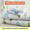 Wildkin Dinosaur Land 100% Organic Cotton Flannel Sheet Set - Twin Image 1