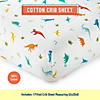 Wildkin Jurassic Dinosaurs 100% Cotton Fitted Crib Sheet Image 1