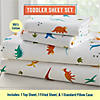 Wildkin Jurassic Dinosaurs Super Soft 100% Cotton Sheet Set - Toddler Image 1