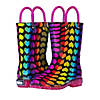 Wildkin Kids Rainbow Hearts Rain Boots, size  3 Image 1