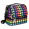 Wildkin Rainbow Hearts Two Compartment Lunch Bag Image 1