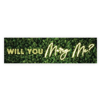 Will Marry Me Neon Light Banner - 13 x 48 Inch Image 1
