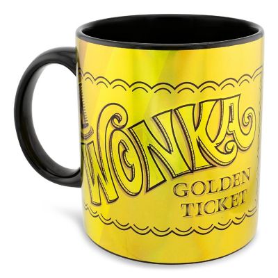 Willy Wonka Golden Ticket Ceramic Mug  Holds 20 Ounces Image 1