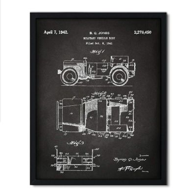 Willys Jeep Army Patent 8.5x11in Image 1