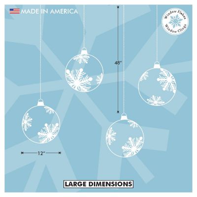 Window Flakes Christmas D&amp;#233;cor Street Scene &amp; 13 Snowflake Ornament Set. Image 2