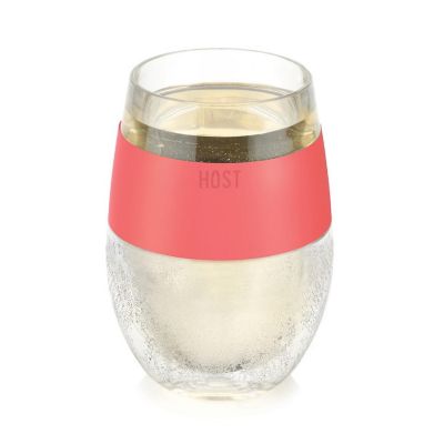 Wine FREEZE&amp;#8482; Cooling Cup in Coral 1 pack Image 1