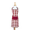 Wine Heavyweight Check Fringed Chef Apron Image 1