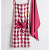 Wine Heavyweight Check Fringed Chef Apron Image 2