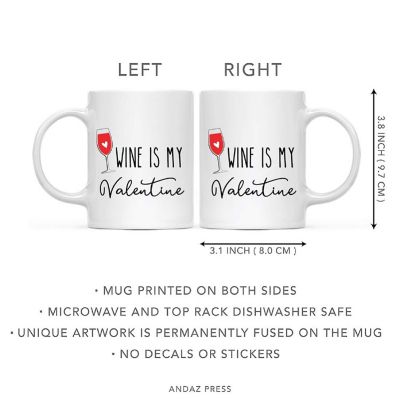 Wine Is My Valentine Mug, 1 Pack Image 3