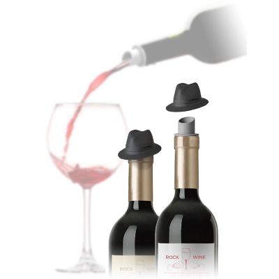 Wine Pourer and Stopper Top Hat 2 Pack Image 1