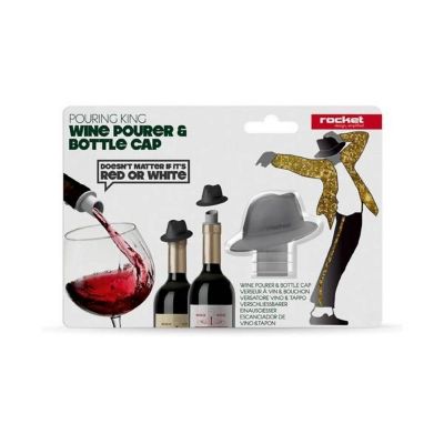 Wine Pourer and Stopper Top Hat 2 Pack Image 1