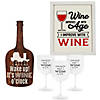 Wine Pun Decorations &amp; Glasses Assortment Kit - 14 Pc. Image 1
