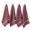 Wine Solid Windowpane Terry Dishtowel 4 Piece Image 1
