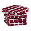 Wine Solid Windowpane Terry Dishtowel 4 Piece Image 2