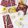 Wine Solid Windowpane Terry Dishtowel 4 Piece Image 3