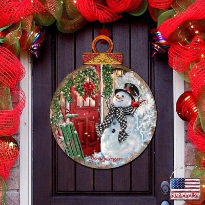 Winter Arrival Snowman Door Decor By D. Gelsinger Image 1