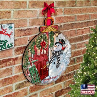Winter Arrival Snowman Door Decor By D. Gelsinger Image 1