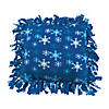 Winter Blue & White Snowflake Fleece Tied Pillow Craft Kit - Makes 6 Image 1