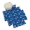 Winter Blue & White Snowflake Fleece Tied Pillow Craft Kit - Makes 6 Image 1