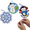Winter Glitter Mosaic Craft Kit Assortment - Makes 36 Image 1