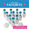 Winter Happy Snowman Blue & White Plastic Bowling Game Set Image 2