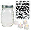 Winter Mason Jar Craft Kit for 24 Image 1