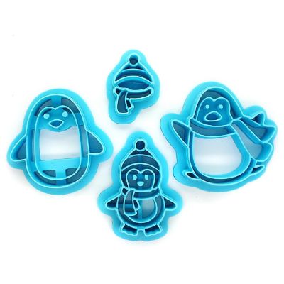 Winter Penguins Clay Cutters, 4 pcs Image 1