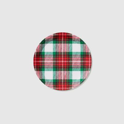 Winter Plaid Small Plates -10/Pack - 10 Pieces Image 1