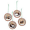 Winter Scene Layered Wood Christmas Ornaments - 12 Pc. Image 1