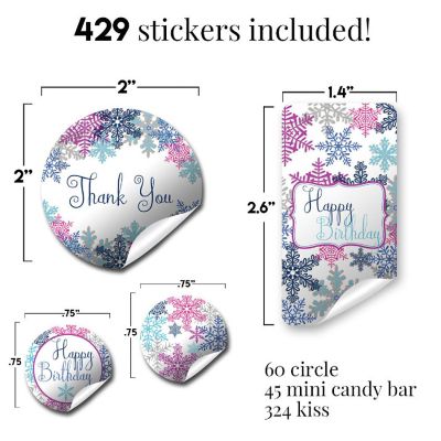 Winter Snowflake Sticker Bundle 429pc. by AmandaCreation Image 1