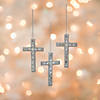 Winter Wonderland Cross Jeweled Christmas Ornaments - 6 Pc. Image 1