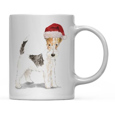 Wire Fox Terrier Santa Hat Mug Image 2