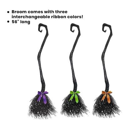 Witch Broom Black Costume Accessory Image 1