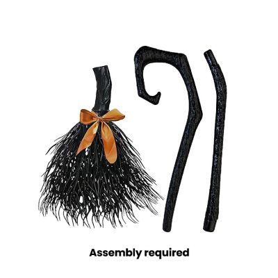 Witch Broom Black Costume Accessory Image 2