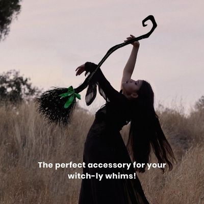 Witch Broom Black Costume Accessory Image 3