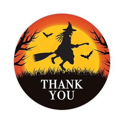 Witch on Broom Halloween TY 2in 40pk Image 1