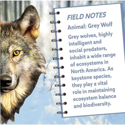 Wolf 100 Piece Shaped Jigsaw Puzzle Image 3