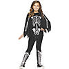 Women&#8217;s & Girl&#8217;s Skeleton Poncho Costume Image 1