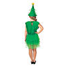 Women&#8217;s Christmas Tree Dress and Hat Costume Image 1