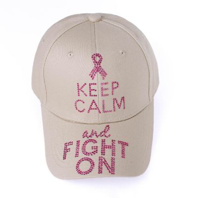 Womens Bling Baseball Cap - "Keep Calm" Image 1