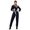 Women's Blue Horror Jumpsuit Costume Image 1