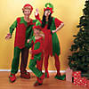 Women's Classic Christmas Elf Red & Green Polyester Costume - One Size Image 2