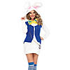 Women's Cozy White Rabbit Costume Image 1
