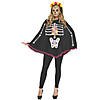 Women's Day of the Dead Poncho Costume Image 1