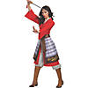 Women's Deluxe Mulan Hero Red Dress Costume Image 1